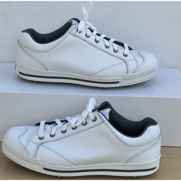 Footjoy Street Leather Golf Shoes Spikes Cleats Men's 9 Wide Soft Spikes - Picture 5 of 10